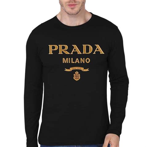 prada black t shirt red stripe|prada milano t shirt price.